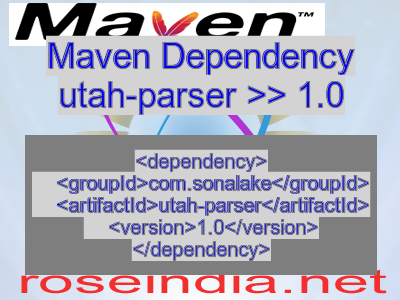 Maven dependency of utah-parser version 1.0