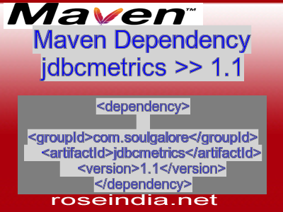 Maven dependency of jdbcmetrics version 1.1
