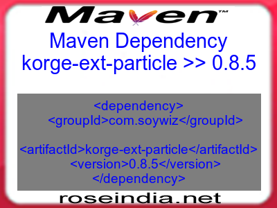Maven dependency of korge-ext-particle version 0.8.5