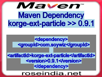 Maven dependency of korge-ext-particle version 0.9.1