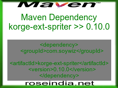Maven dependency of korge-ext-spriter version 0.10.0