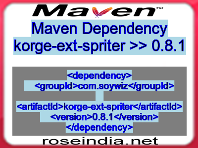 Maven dependency of korge-ext-spriter version 0.8.1