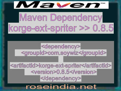Maven dependency of korge-ext-spriter version 0.8.5