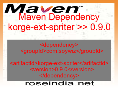 Maven dependency of korge-ext-spriter version 0.9.0