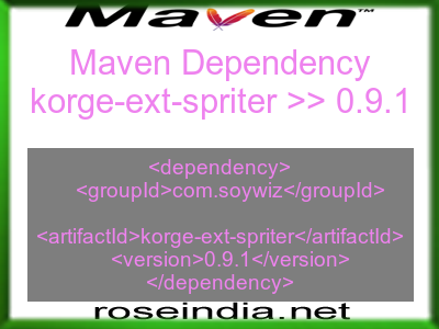 Maven dependency of korge-ext-spriter version 0.9.1
