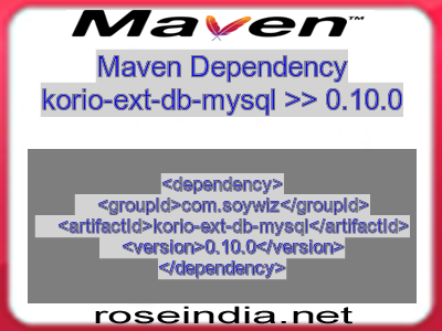 Maven dependency of korio-ext-db-mysql version 0.10.0