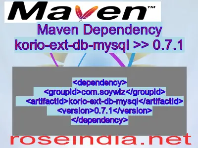 Maven dependency of korio-ext-db-mysql version 0.7.1