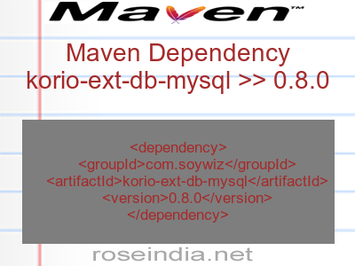 Maven dependency of korio-ext-db-mysql version 0.8.0