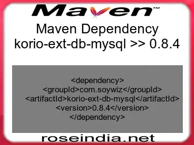 Maven dependency of korio-ext-db-mysql version 0.8.4