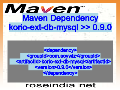 Maven dependency of korio-ext-db-mysql version 0.9.0