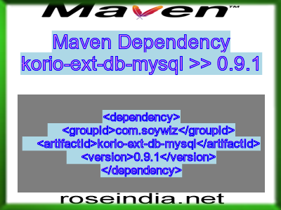 Maven dependency of korio-ext-db-mysql version 0.9.1