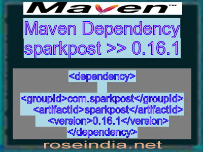Maven dependency of sparkpost version 0.16.1