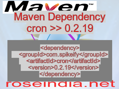 Maven dependency of cron version 0.2.19