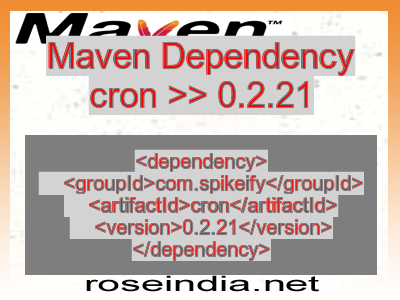 Maven dependency of cron version 0.2.21