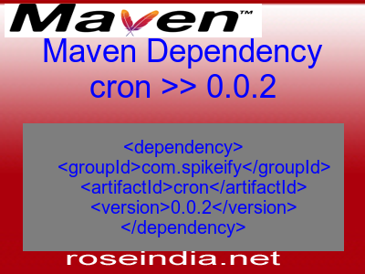 Maven dependency of cron version 0.0.2