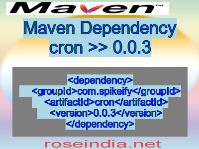 Maven dependency of cron version 0.0.3