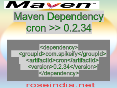 Maven dependency of cron version 0.2.34