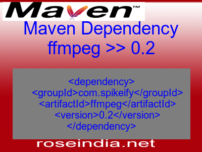 Maven dependency of ffmpeg version 0.2