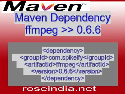 Maven dependency of ffmpeg version 0.6.6