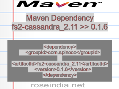 Maven dependency of fs2-cassandra_2.11 version 0.1.6