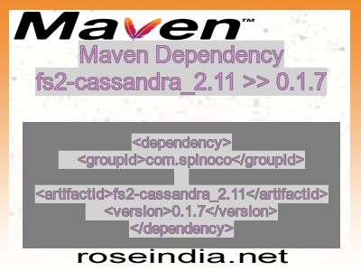Maven dependency of fs2-cassandra_2.11 version 0.1.7