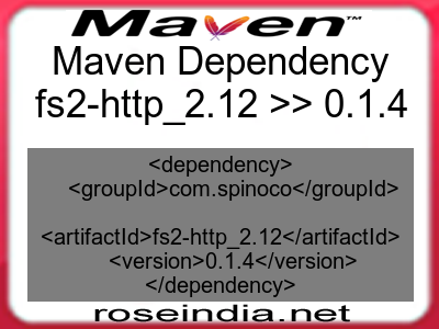 Maven dependency of fs2-http_2.12 version 0.1.4