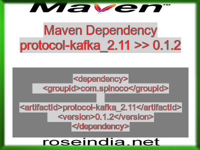 Maven dependency of protocol-kafka_2.11 version 0.1.2