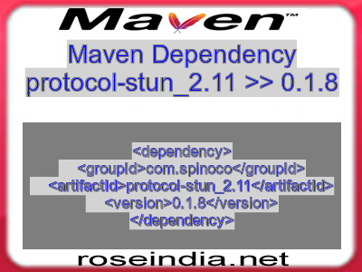 Maven dependency of protocol-stun_2.11 version 0.1.8