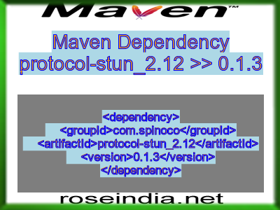 Maven dependency of protocol-stun_2.12 version 0.1.3