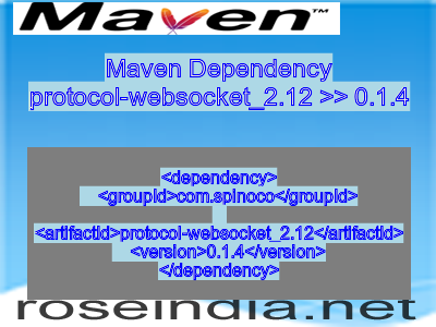 Maven dependency of protocol-websocket_2.12 version 0.1.4
