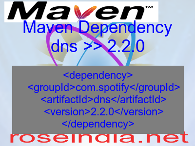 Maven dependency of dns version 2.2.0