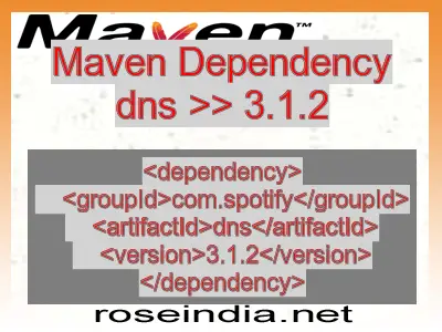 Maven dependency of dns version 3.1.2