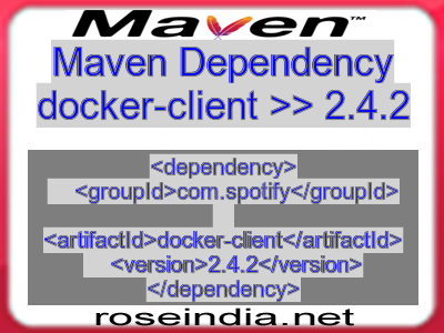 Maven dependency of docker-client version 2.4.2