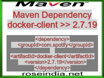 Maven dependency of docker-client version 2.7.19