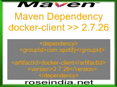 Maven dependency of docker-client version 2.7.26