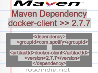 Maven dependency of docker-client version 2.7.7