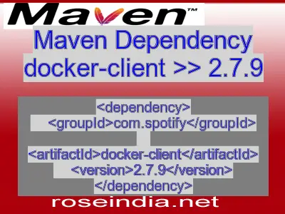 Maven dependency of docker-client version 2.7.9