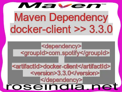 Maven dependency of docker-client version 3.3.0