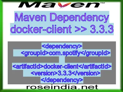 Maven dependency of docker-client version 3.3.3