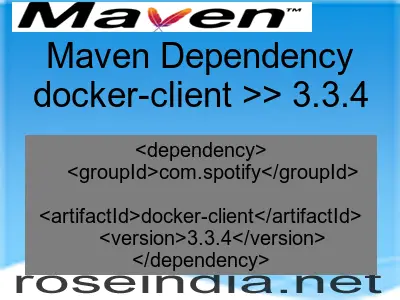 Maven dependency of docker-client version 3.3.4