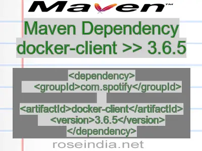 Maven dependency of docker-client version 3.6.5