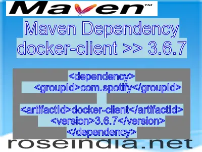 Maven dependency of docker-client version 3.6.7