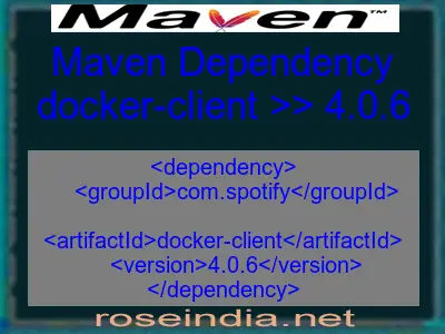Maven dependency of docker-client version 4.0.6