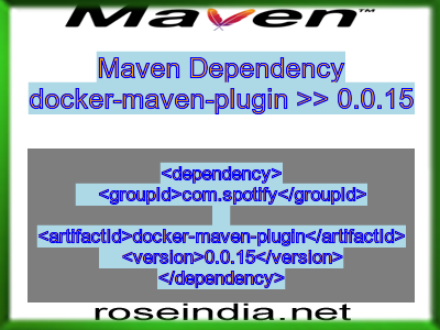 Maven dependency of docker-maven-plugin version 0.0.15