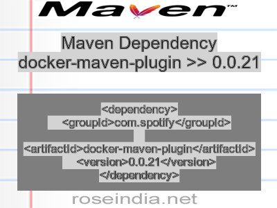 Maven dependency of docker-maven-plugin version 0.0.21
