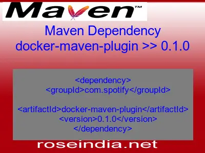 Maven dependency of docker-maven-plugin version 0.1.0
