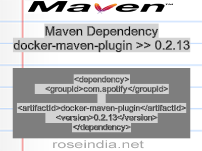 Maven dependency of docker-maven-plugin version 0.2.13