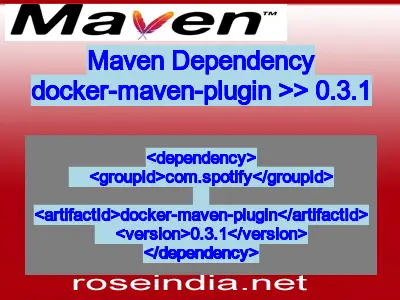 Maven dependency of docker-maven-plugin version 0.3.1
