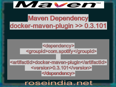 Maven dependency of docker-maven-plugin version 0.3.101