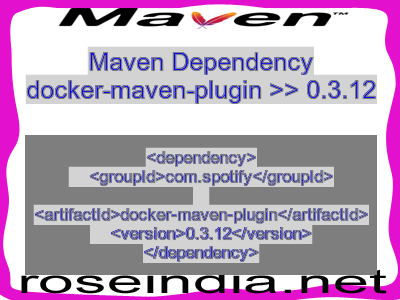 Maven dependency of docker-maven-plugin version 0.3.12